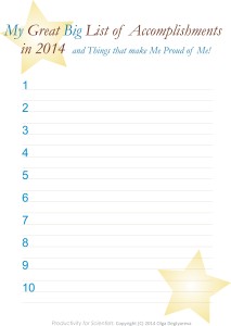 My great big list of accomplishments of 2014